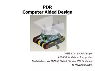 PDR Computer Aided Design