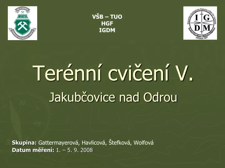 ter nn cvi en v jakub ovice nad odrou