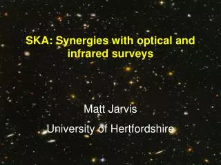 SKA: Synergies with optical and infrared surveys