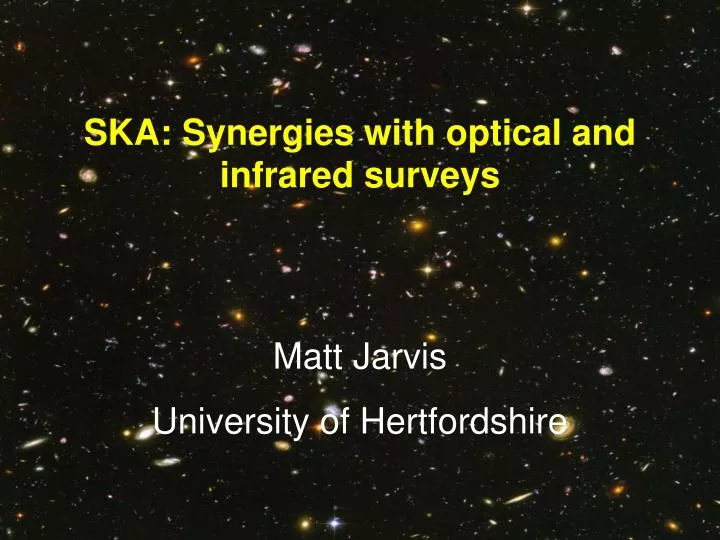 ska synergies with optical and infrared surveys