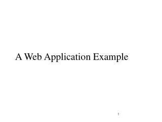 A Web Application Example