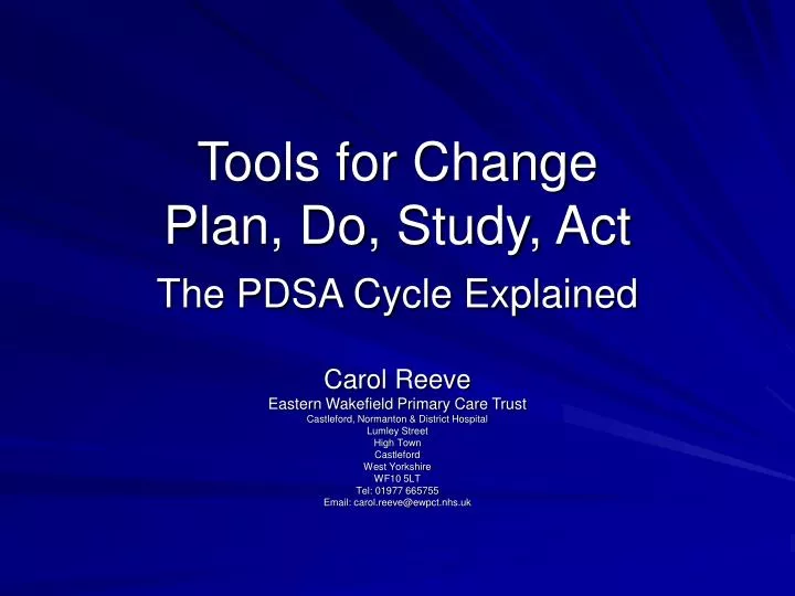 tools for change plan do study act the pdsa cycle explained
