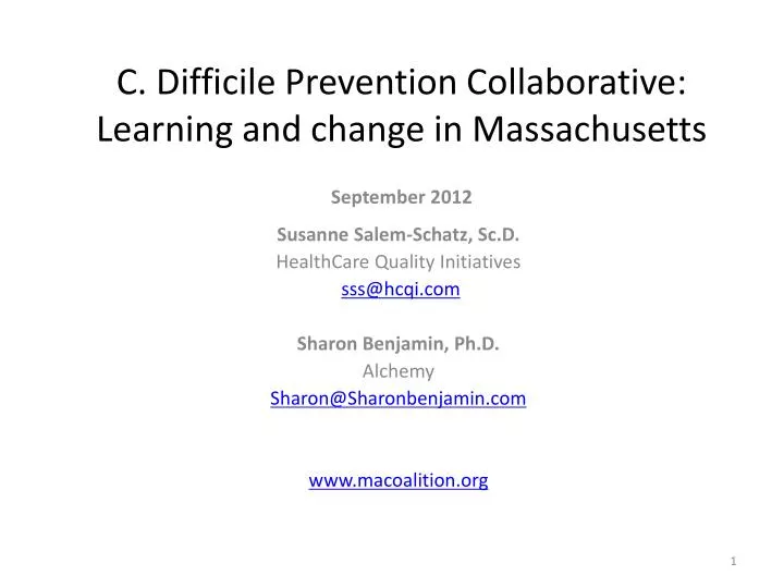 c difficile prevention collaborative learning and change in massachusetts