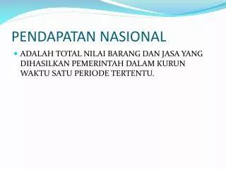pendapatan nasional