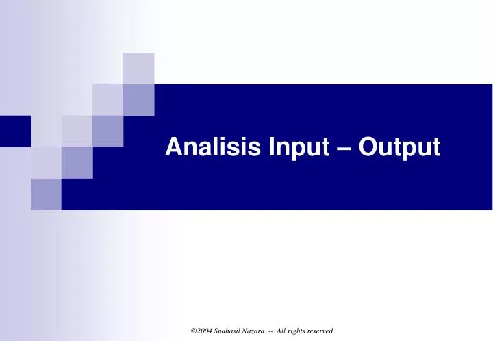 analisis input output