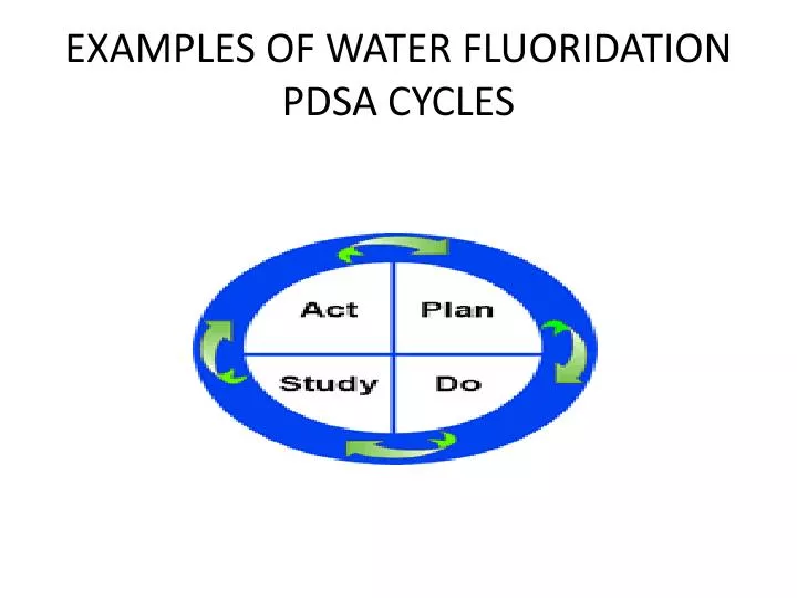 examples of water fluoridation pdsa cycles
