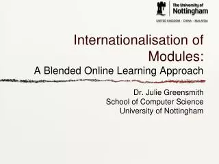 Internationalisation of Modules: A Blended Online Learning Approach