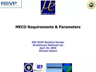 MECO Requirements &amp; Parameters