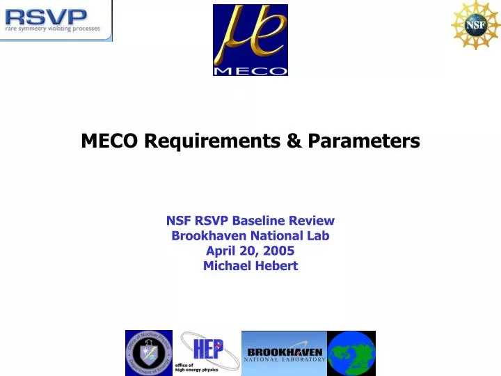 meco requirements parameters