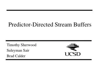 Predictor-Directed Stream Buffers