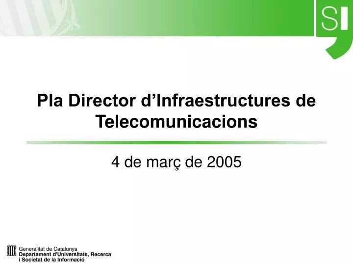 pla director d infraestructures de telecomunicacions