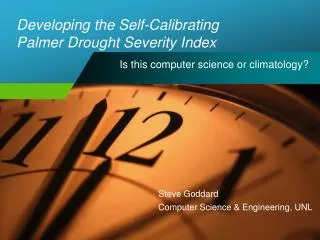 Developing the Self-Calibrating Palmer Drought Severity Index