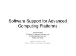 Software Support for Advanced Computing Platforms - slide 1