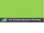 Pre Disaster Recovery Planning - slide 1