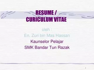 resume curiculum vitae