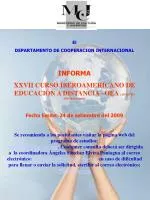 El DEPARTAMENTO DE COOPERACION INTERNACIONAL INFORMA - slide 1