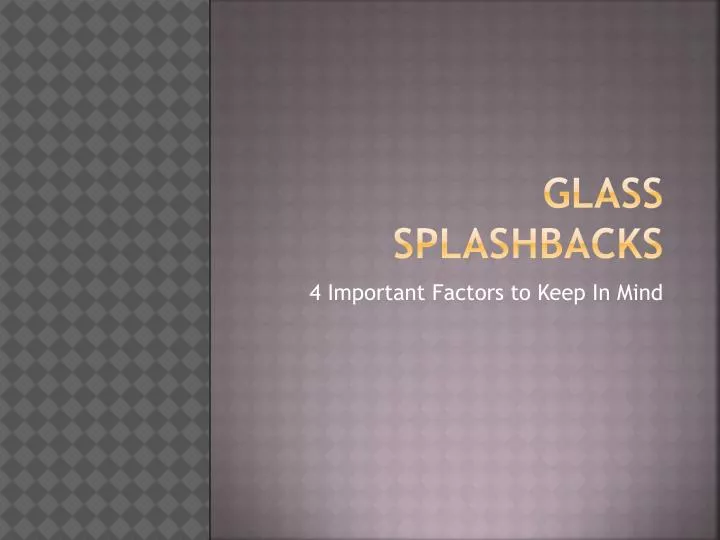 glass splashbacks