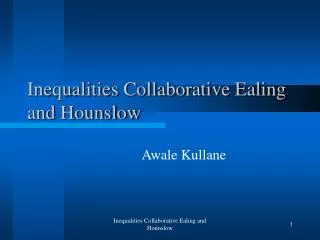Inequalities Collaborative Ealing and Hounslow