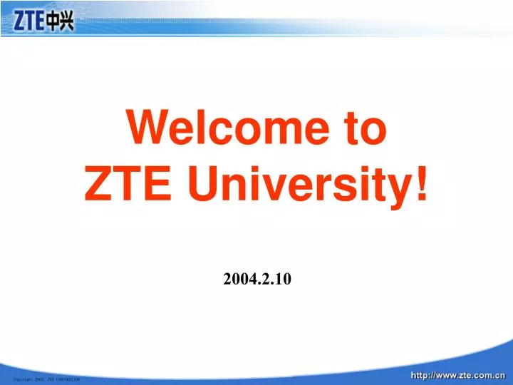 welcome to zte university