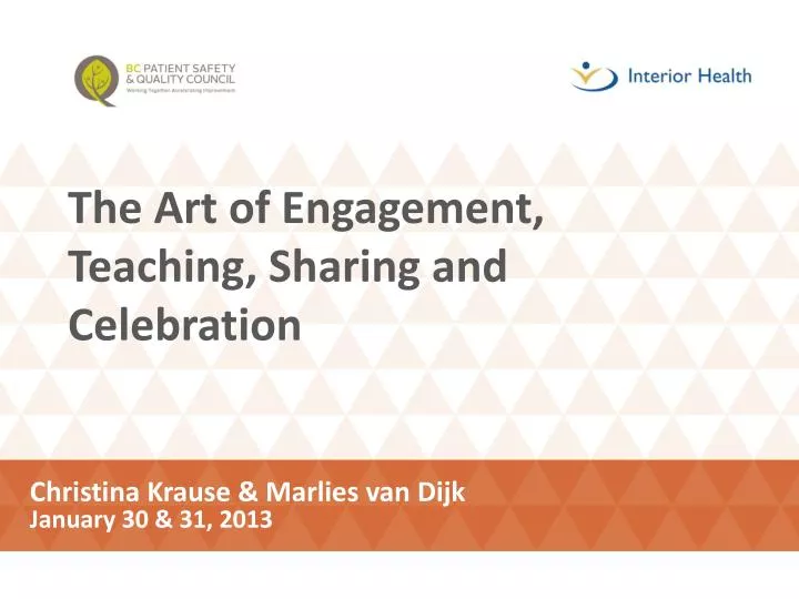 the art of engagement teaching sharing and celebration