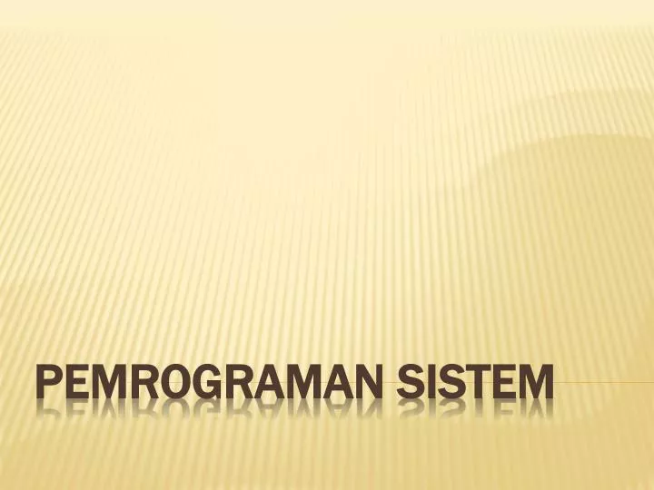 pemrograman sistem