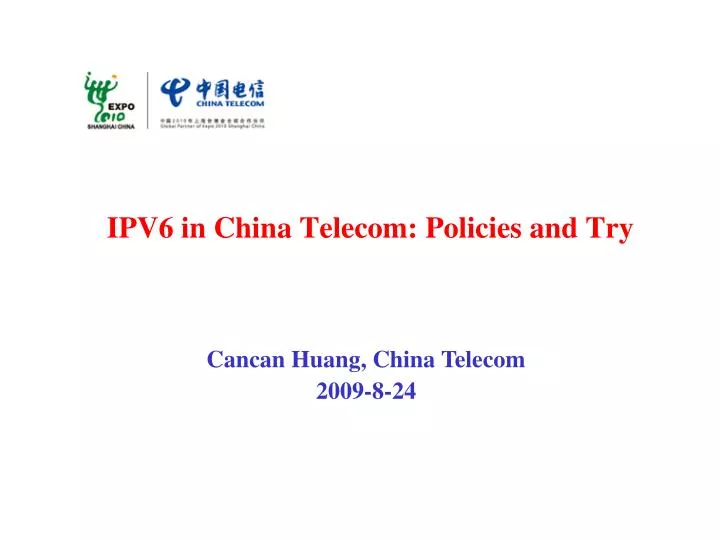 ipv6 in china telecom policies and try