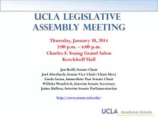 UCLA Legislative Assembly Meeting