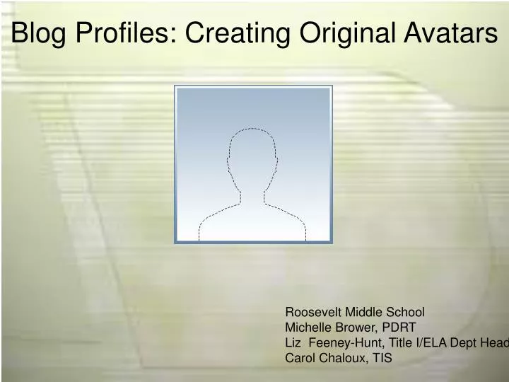 blog profiles creating original avatars