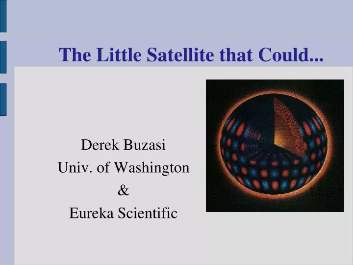 derek buzasi univ of washington eureka scientific