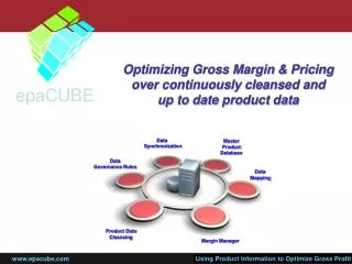 Optimizing Gross Margin &amp; Pricing over continuously cleansed and up to date product data