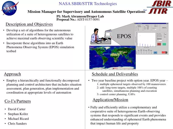 mission manager for supervisory and autonomous satellite operations