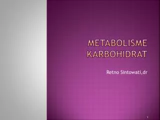 metabolisme k arbohidrat