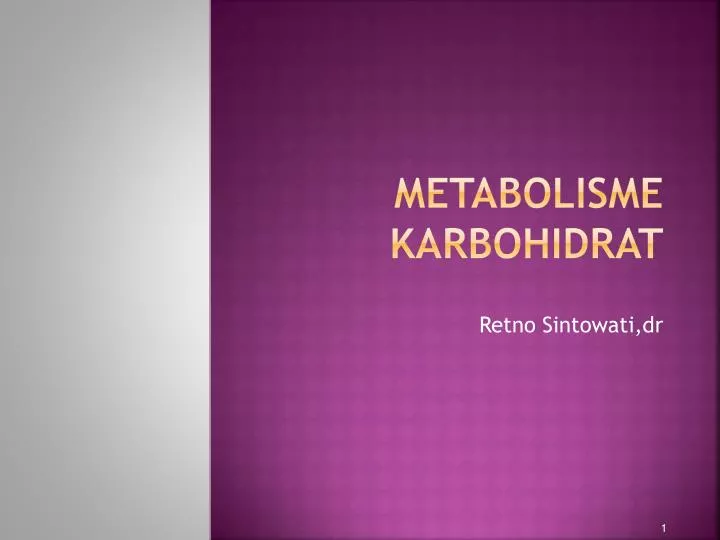 metabolisme k arbohidrat