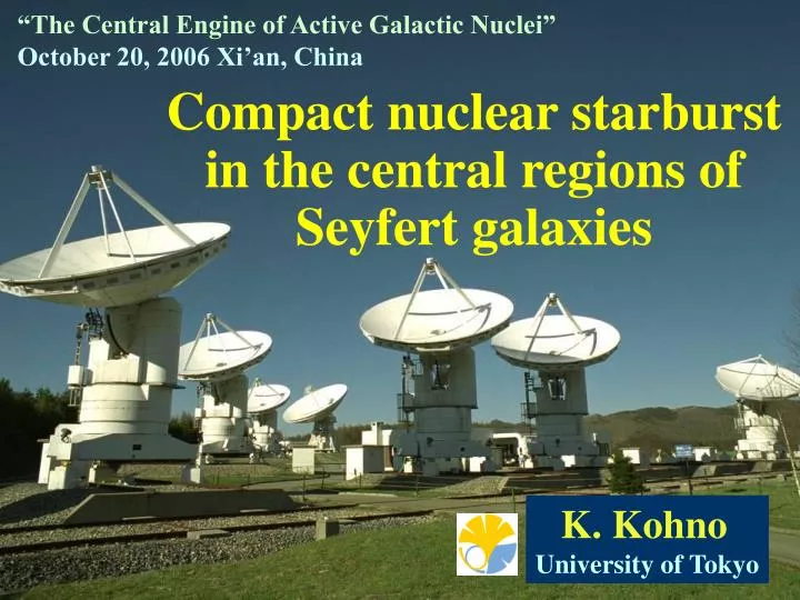 compact nuclear starburst in the central regions of seyfert galaxies