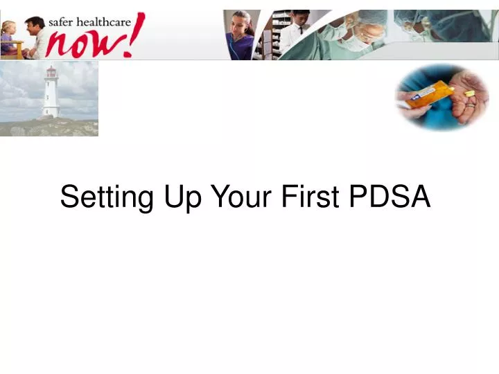 setting up your first pdsa
