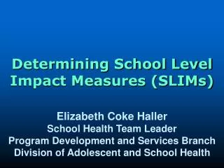 Determining School Level Impact Measures (SLIMs)