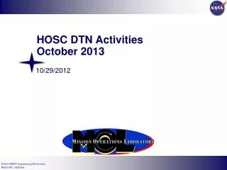 HOSC DTN Activities October 2013