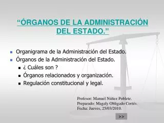 rganos de la administraci n del estado