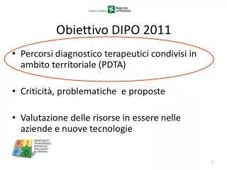 obiettivo dipo 2011