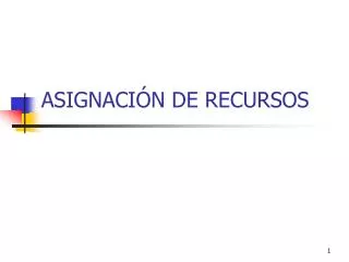 asignaci n de recursos