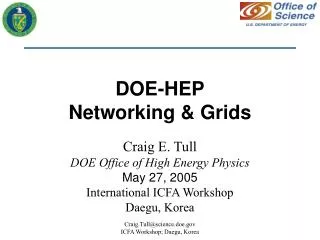 DOE-HEP Networking &amp; Grids