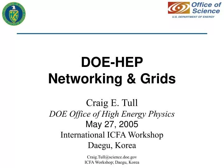 doe hep networking grids