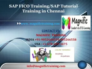 SAP FICO Training/SAP Tutorial Training in Chennai