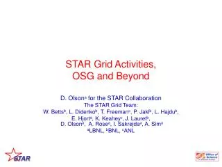 STAR Grid Activities, OSG and Beyond