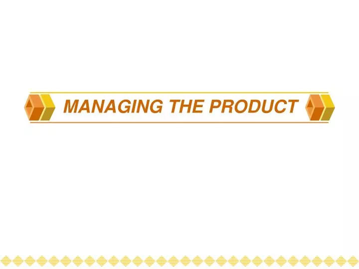 managing the product