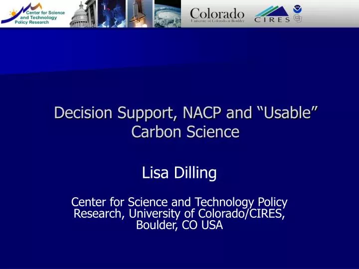 decision support nacp and usable carbon science