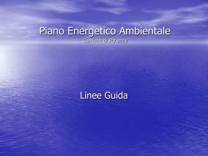 piano energetico ambientale comune di potenza