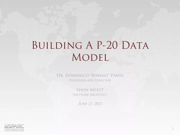 building a p 20 data model