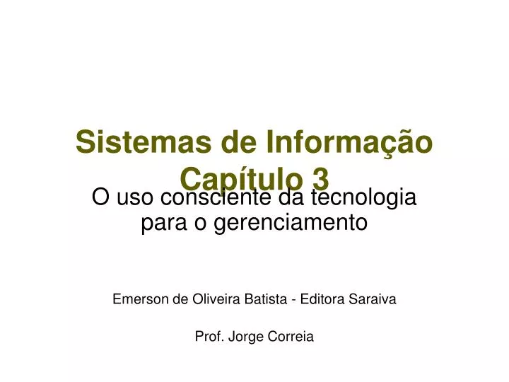 sistemas de informa o cap tulo 3