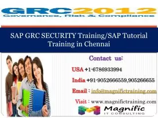 SAP GRC SECURITY Training/SAP Tutorial Training in Chennai